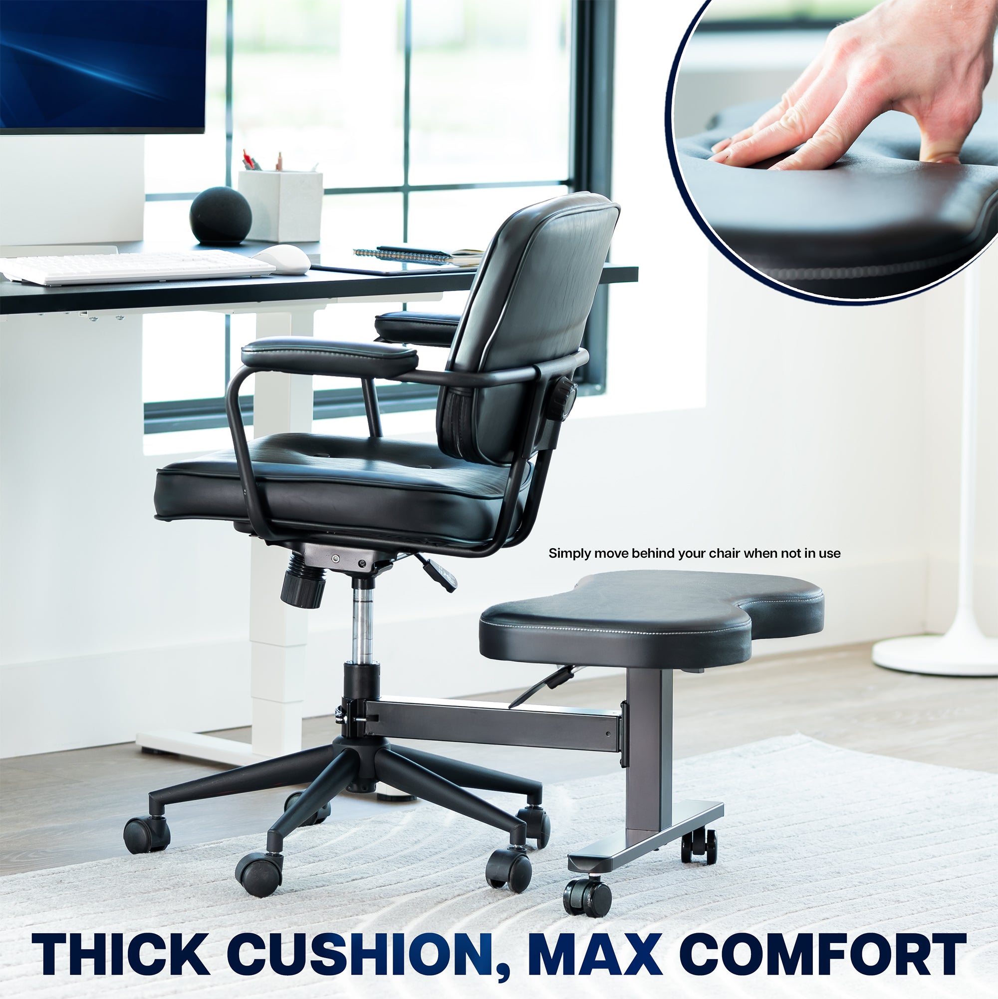 Retrofit Footrest with a thick cushion for maximum comfort.