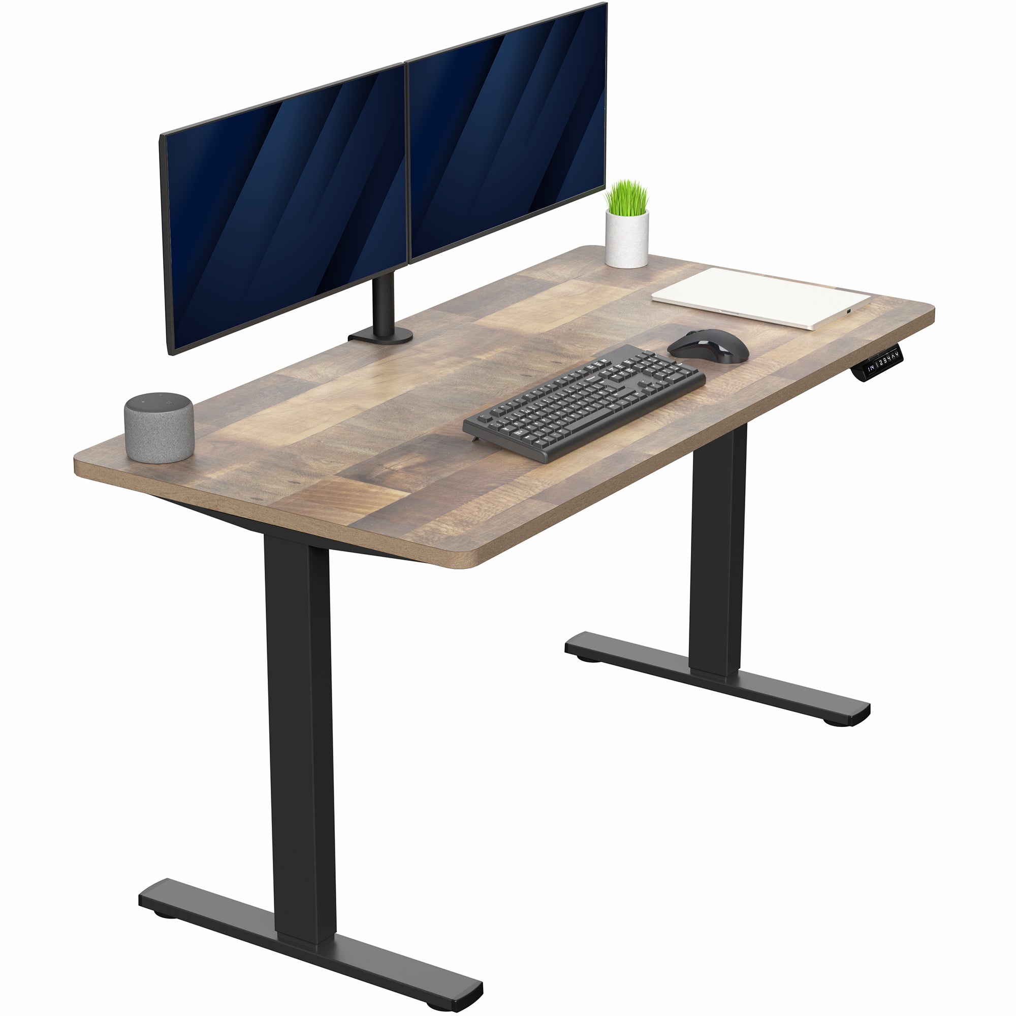 1B Solid Top Series - Single Motor Electric Desk with Push Button Memory Controller