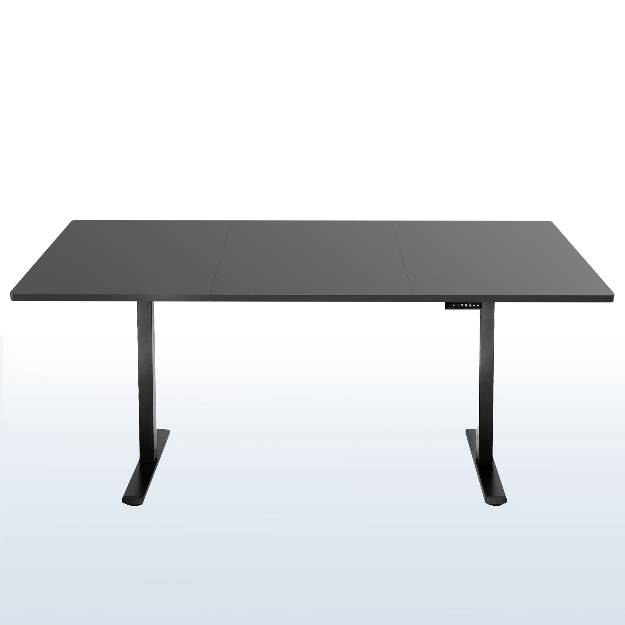 Extra large sturdy sit or stand active workstation with adjustable height using smart control panel.