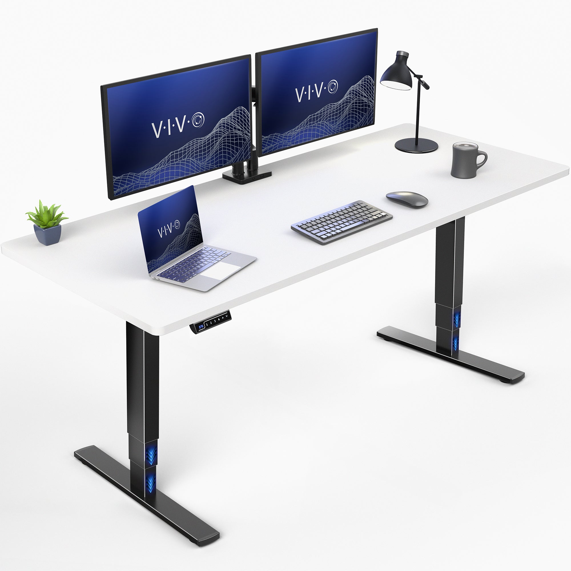 2E Series - 71" x 30" Electric Desk with Touch Screen Memory Controller