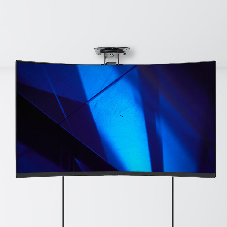 Sturdy flip-down ceiling mount for TVs and monitors.