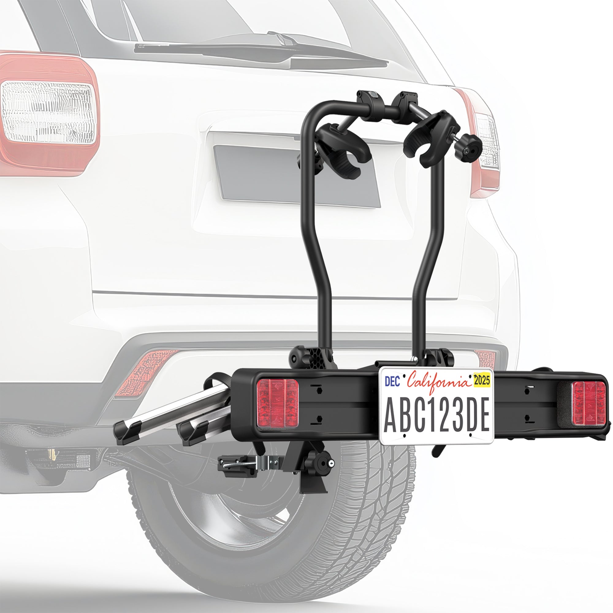 Life Finds by VIVO Hitch Bike Rack with Taillights and License Plate Holder