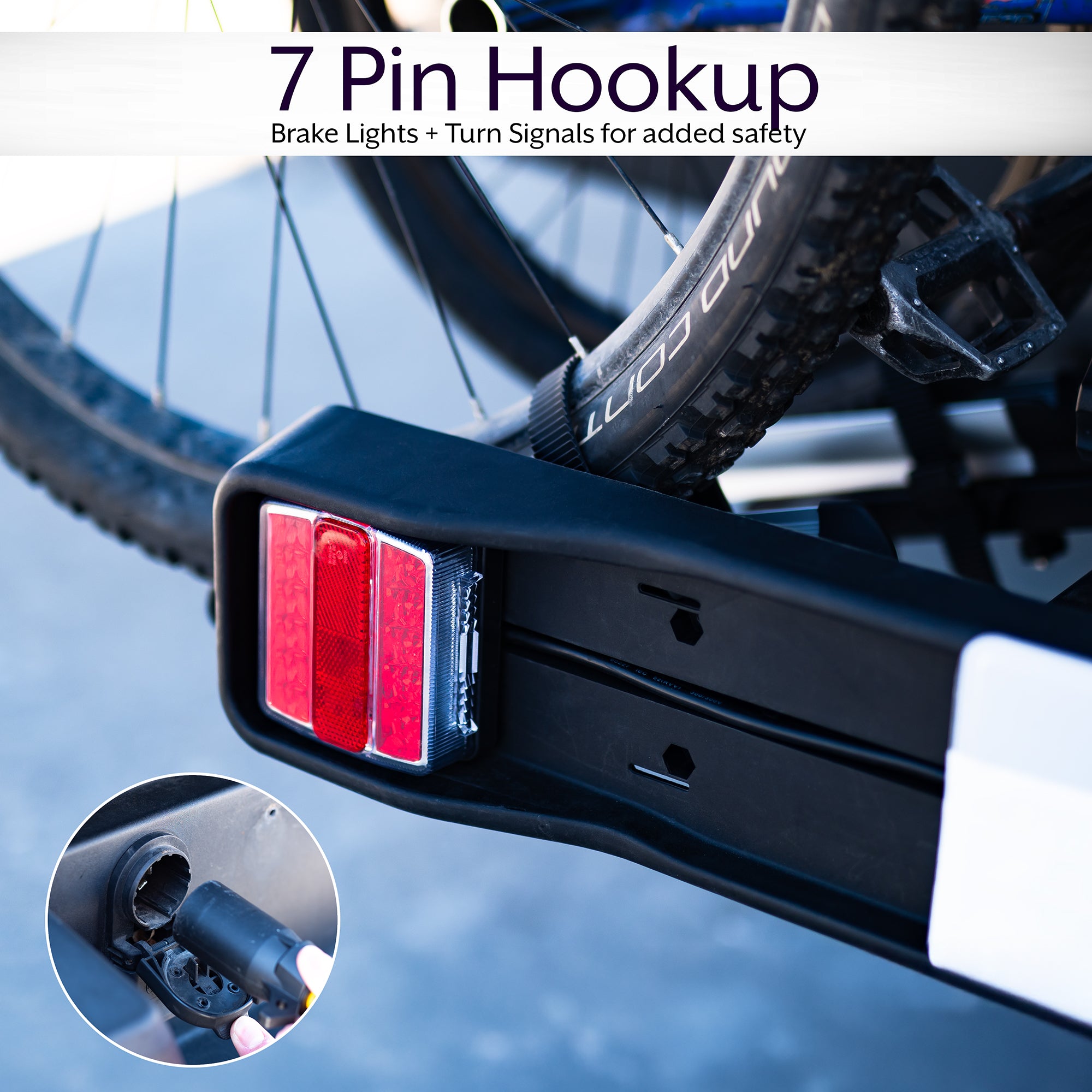 Life Finds by VIVO Hitch Bike Rack with Taillights and License Plate Holder