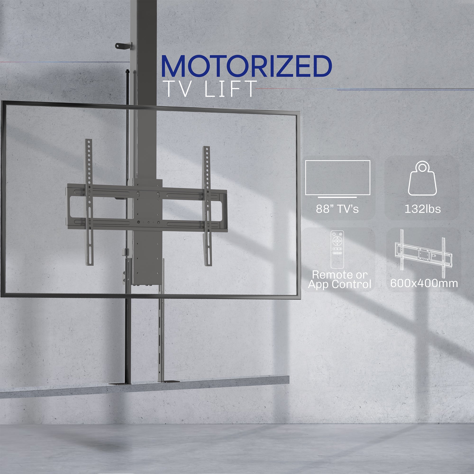 Motorized Large TV Mount with Remote Control