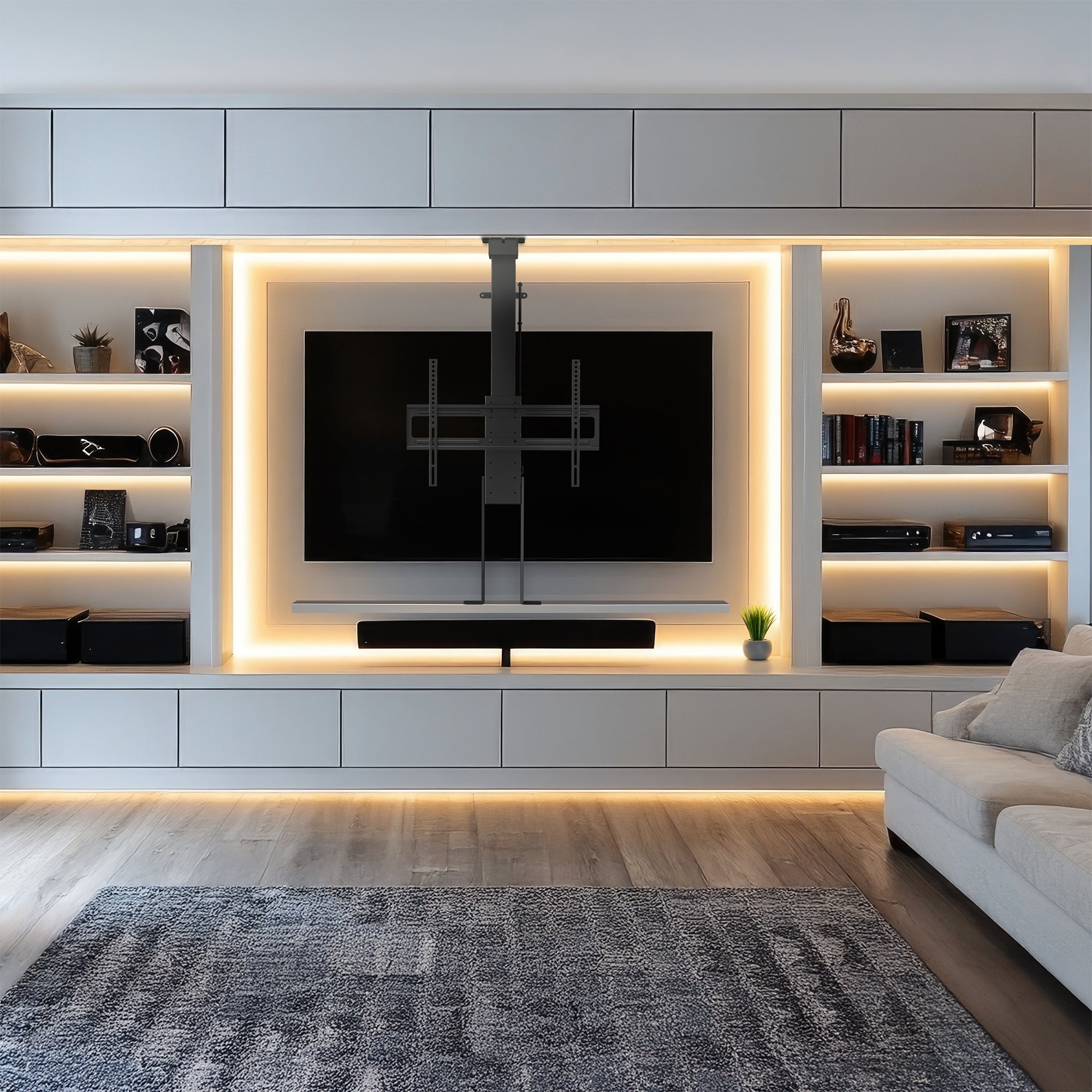 Motorized Large TV Mount with Remote Control