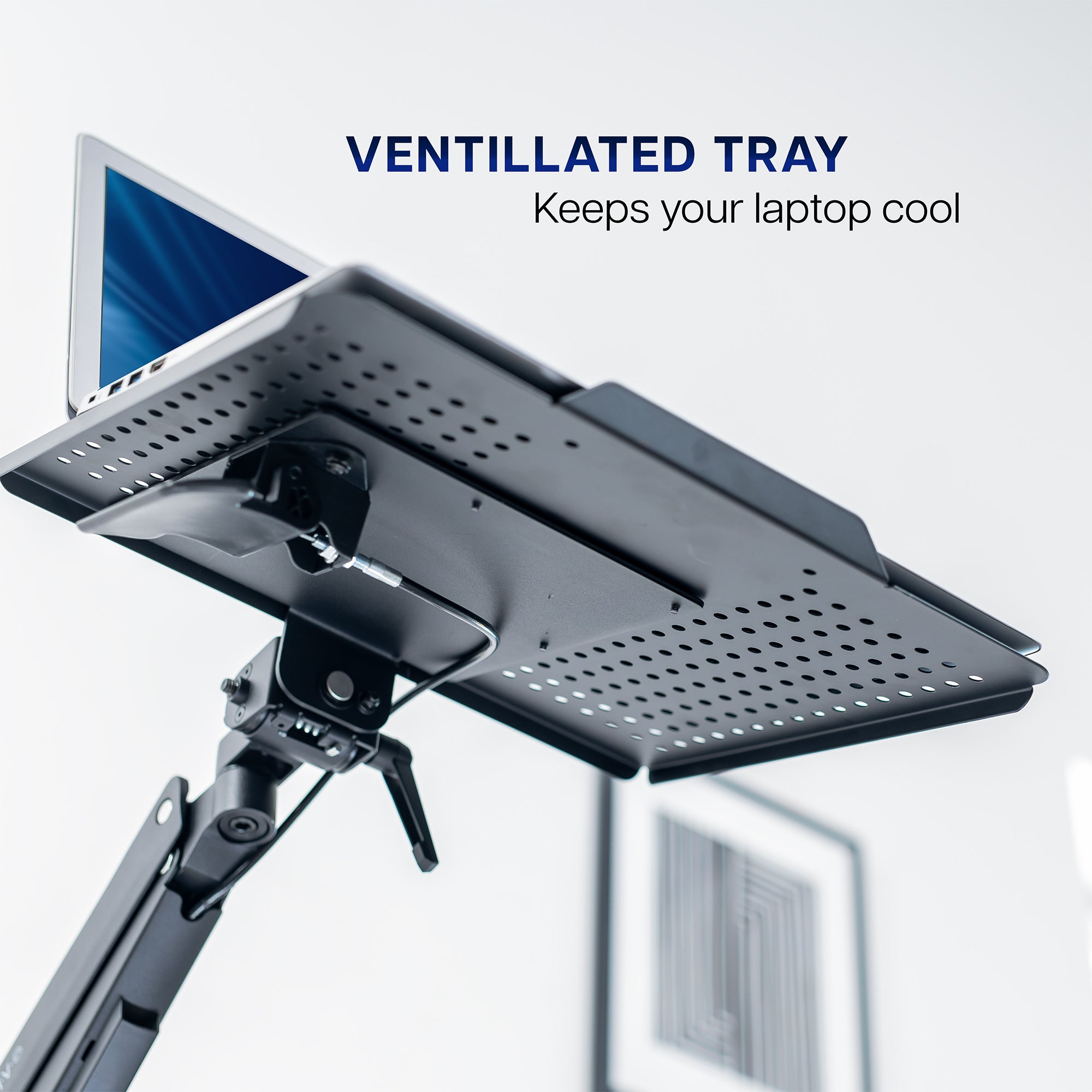 Ventilated tray keeping your laptop cool