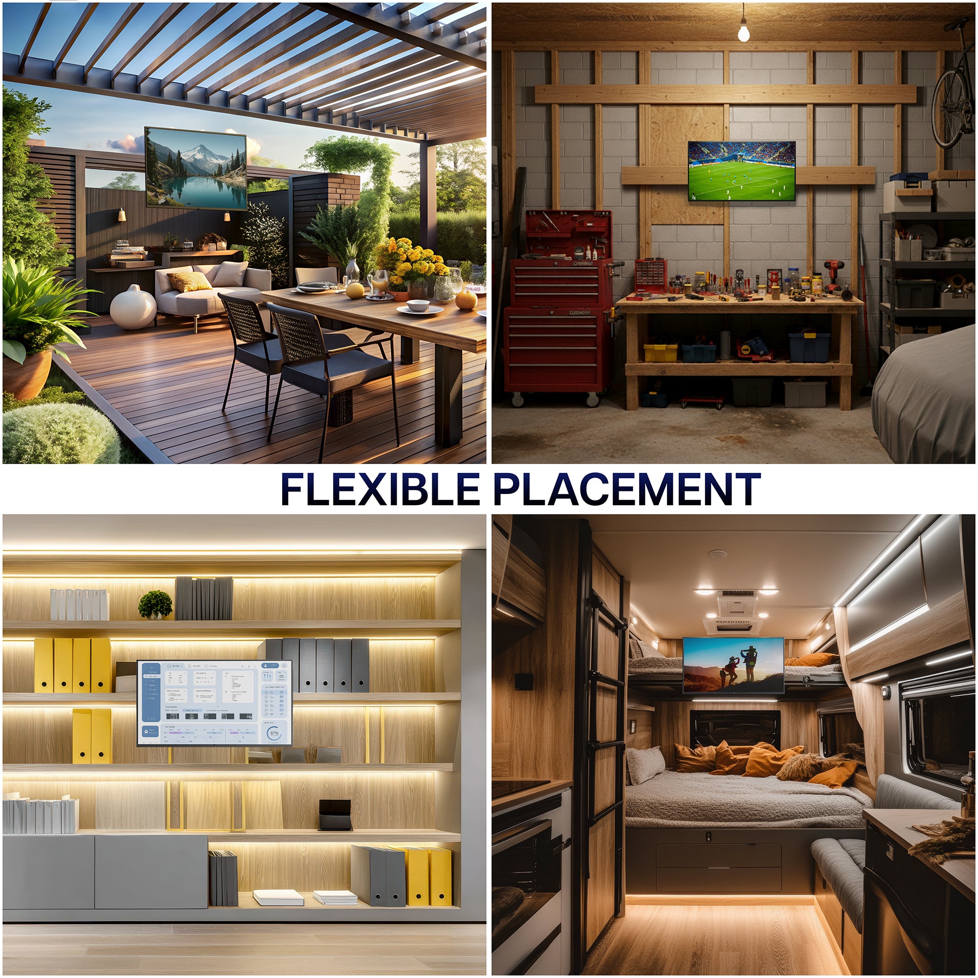 Versatile installation and flexible placement.