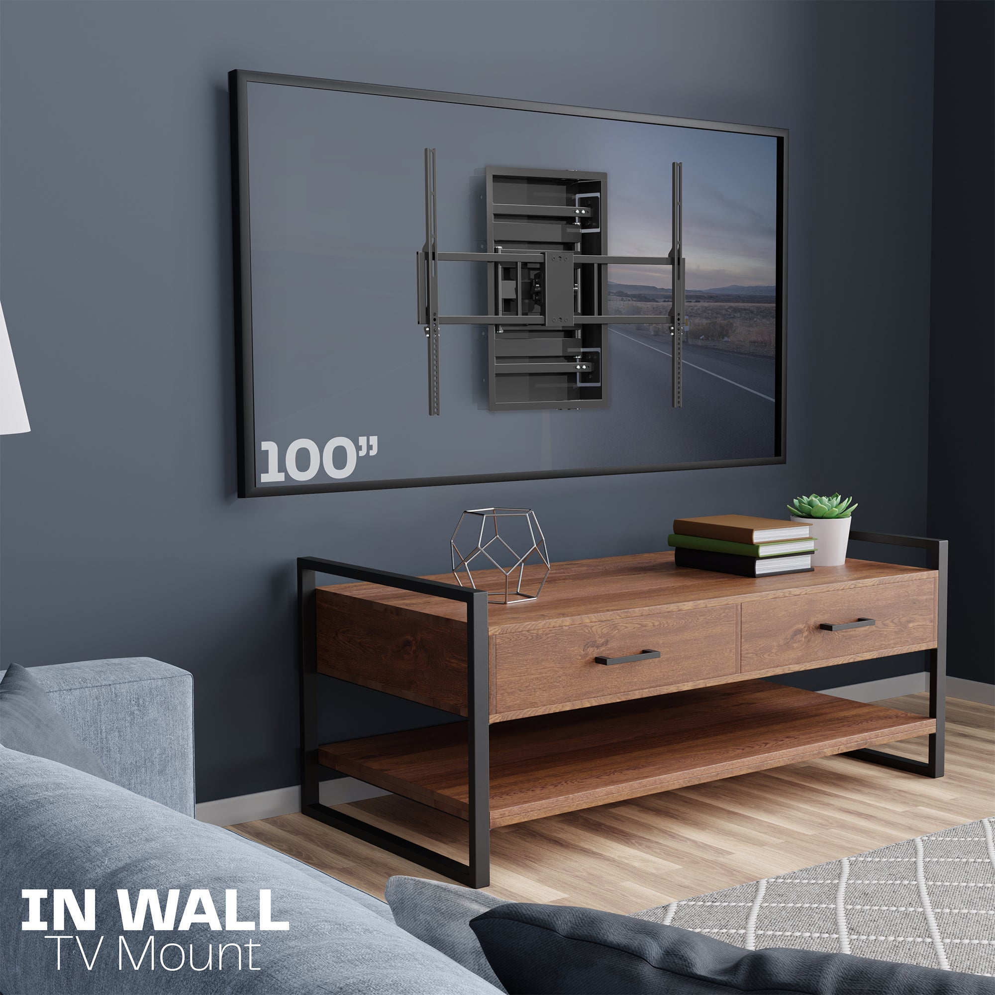 Premium Recessed Large TV Wall Mount