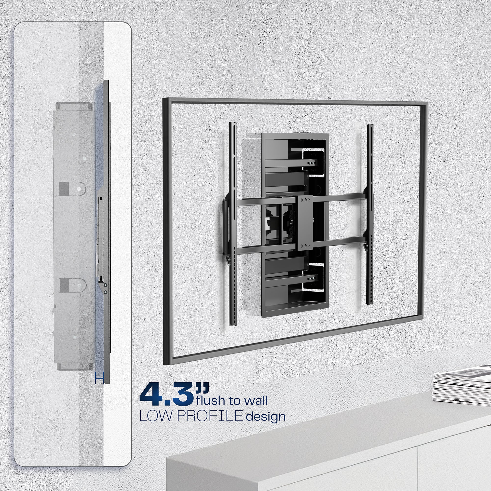 Premium Recessed Large TV Wall Mount