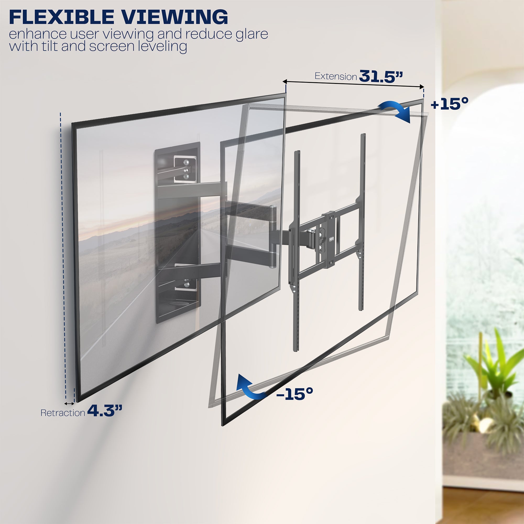 Premium Recessed Large TV Wall Mount