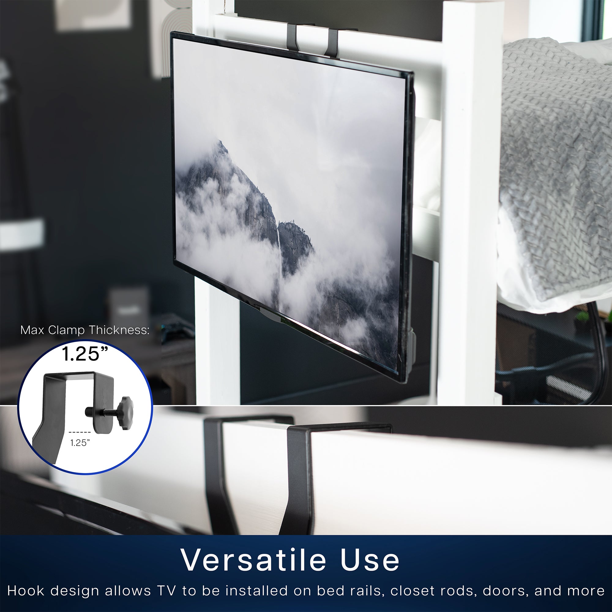 Height Adjustable Loft Bed TV Mount