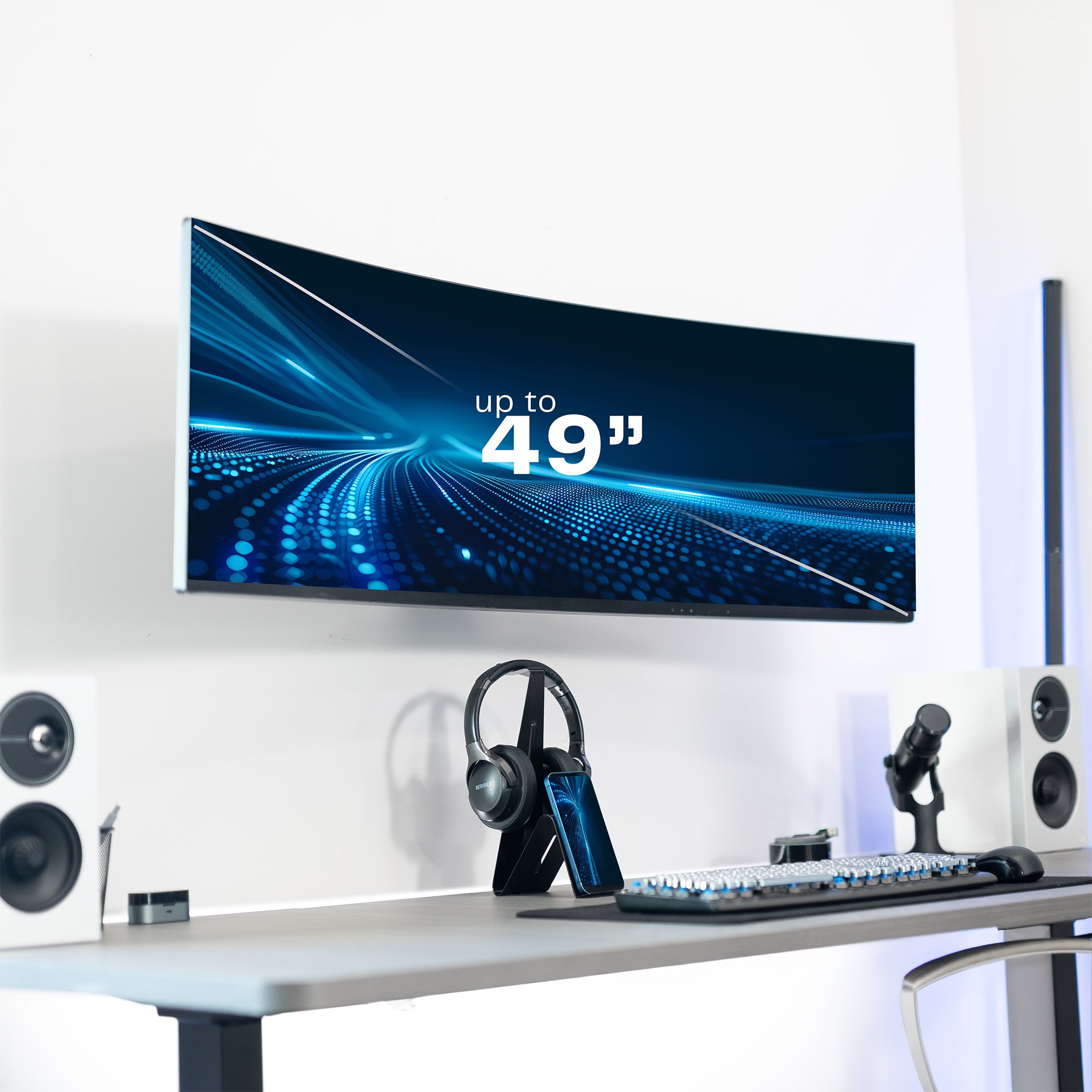 Sturdy adjustable TV wall mount with cable management.