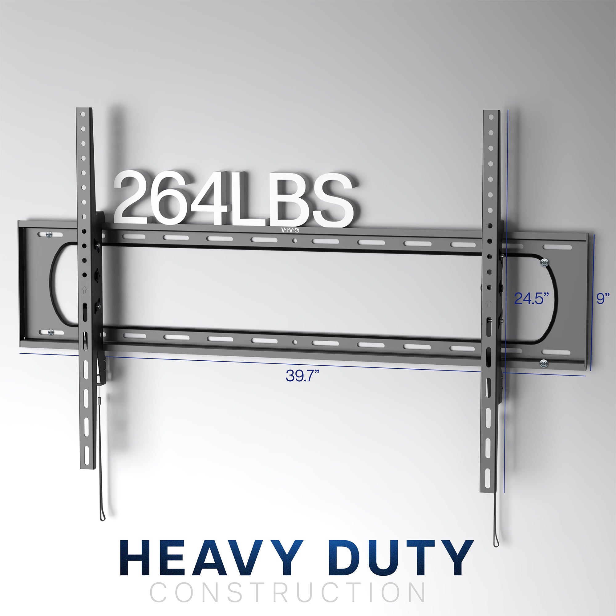 A black heavy duty tilting TV wall mount designed for extra large screens.