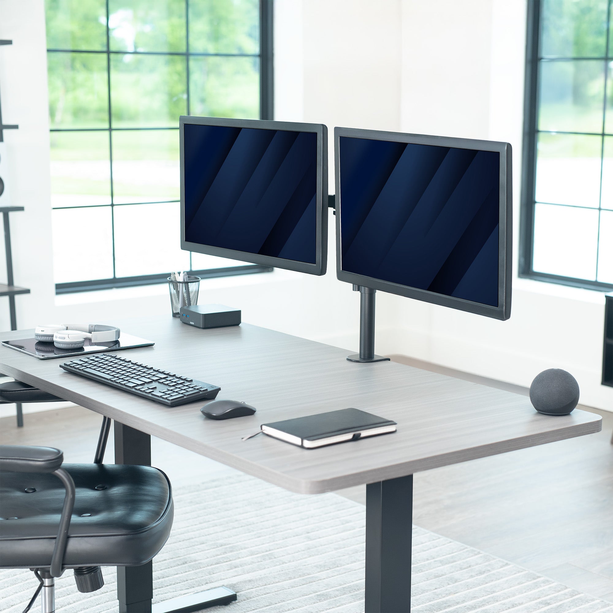 Dual Monitor Desk Mount - Up to 24" Screens