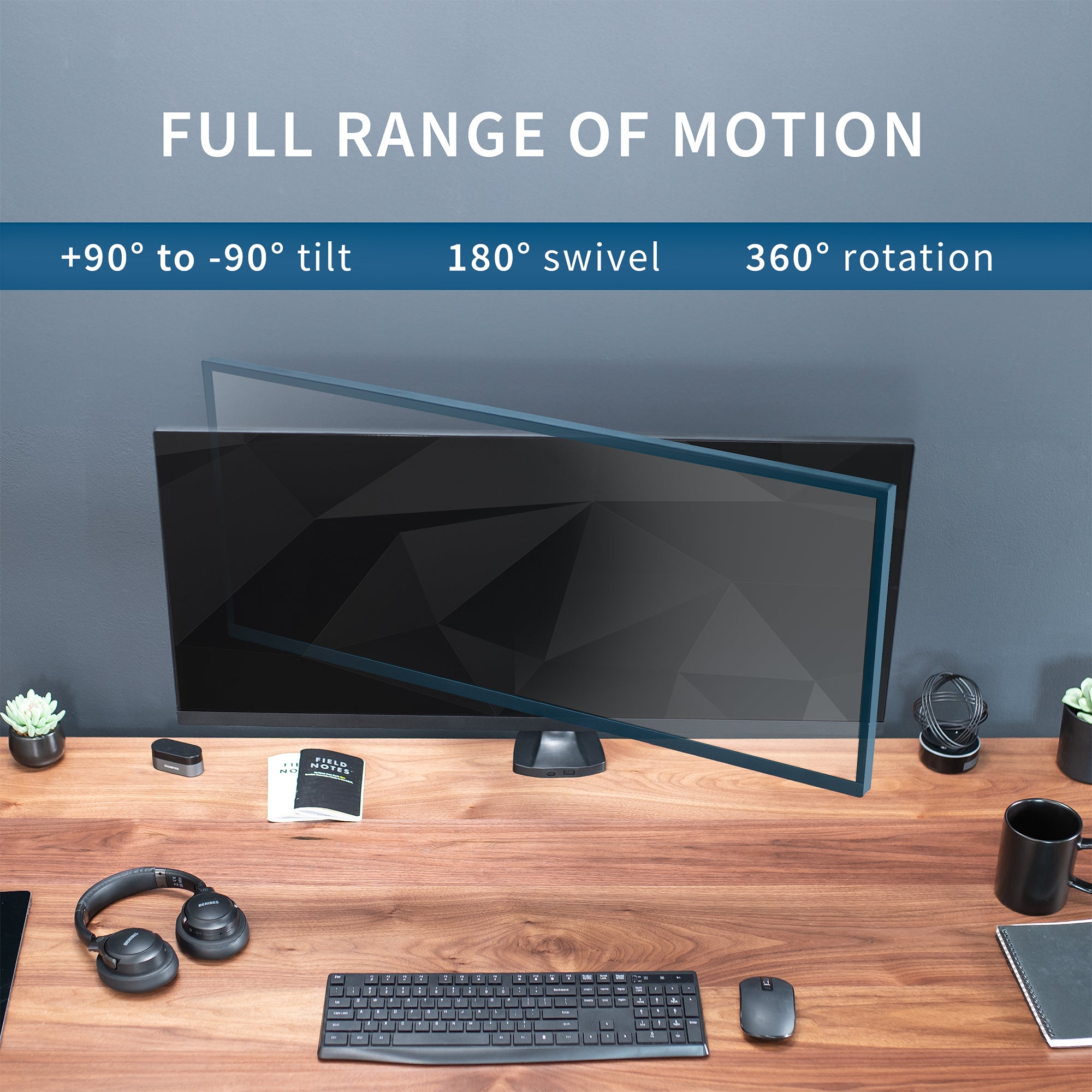 VIVO Premium Aluminum Heavy Duty Single Monitor Arm for Ultrawide Monitors