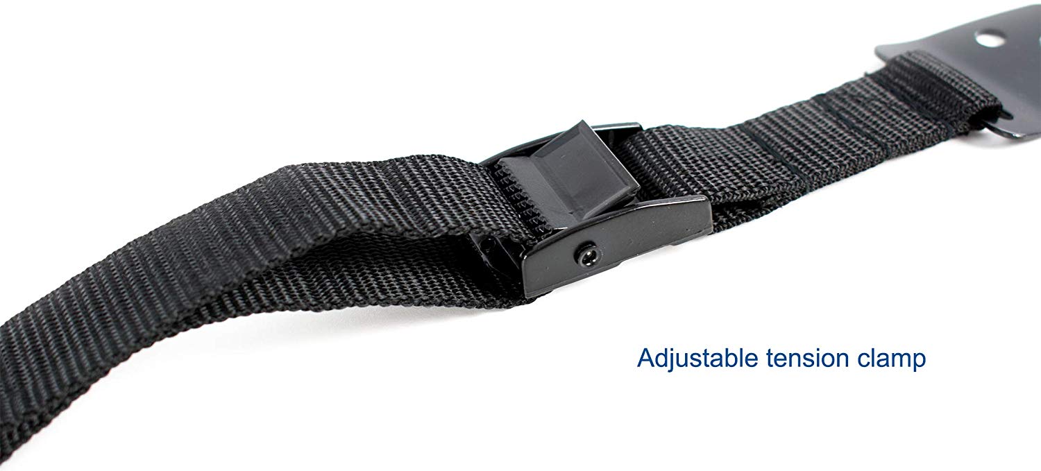 Heavy-duty strap cable management for extra secure TV mounting.