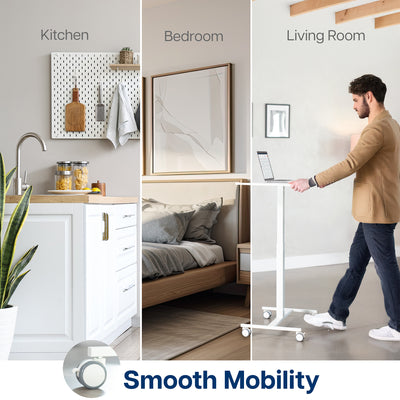 Mobile Pneumatic Lift Height Adjustable Workstation Cart