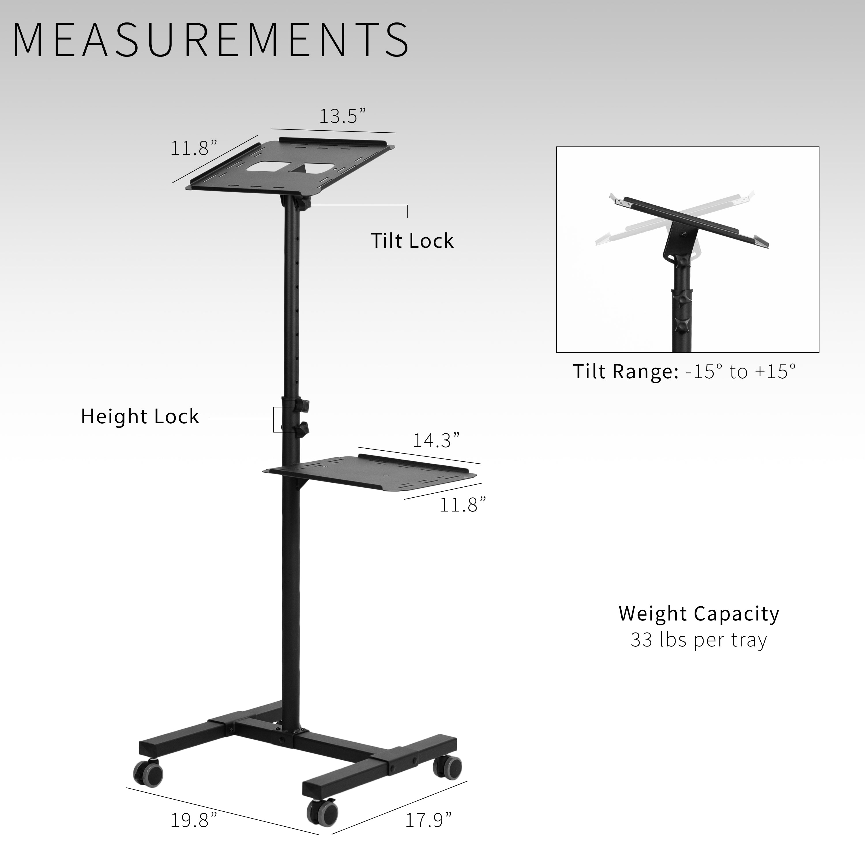 Convenient mobile projector and laptop cart.