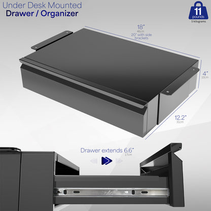 Modern sliding desk drawer organizer.