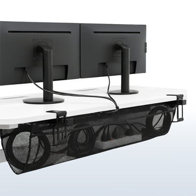 44 Inch Clamp-on Under Desk Cable Net, Workstation Wire Organizer, Cable Management for Home and Office 44 Inch Clamp-on Under Desk Cable Net, Workstation Wire Organizer, Cable Management for Home and Office