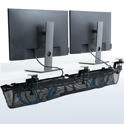 55 inch Clamp-on Under Desk Mesh Cable Management