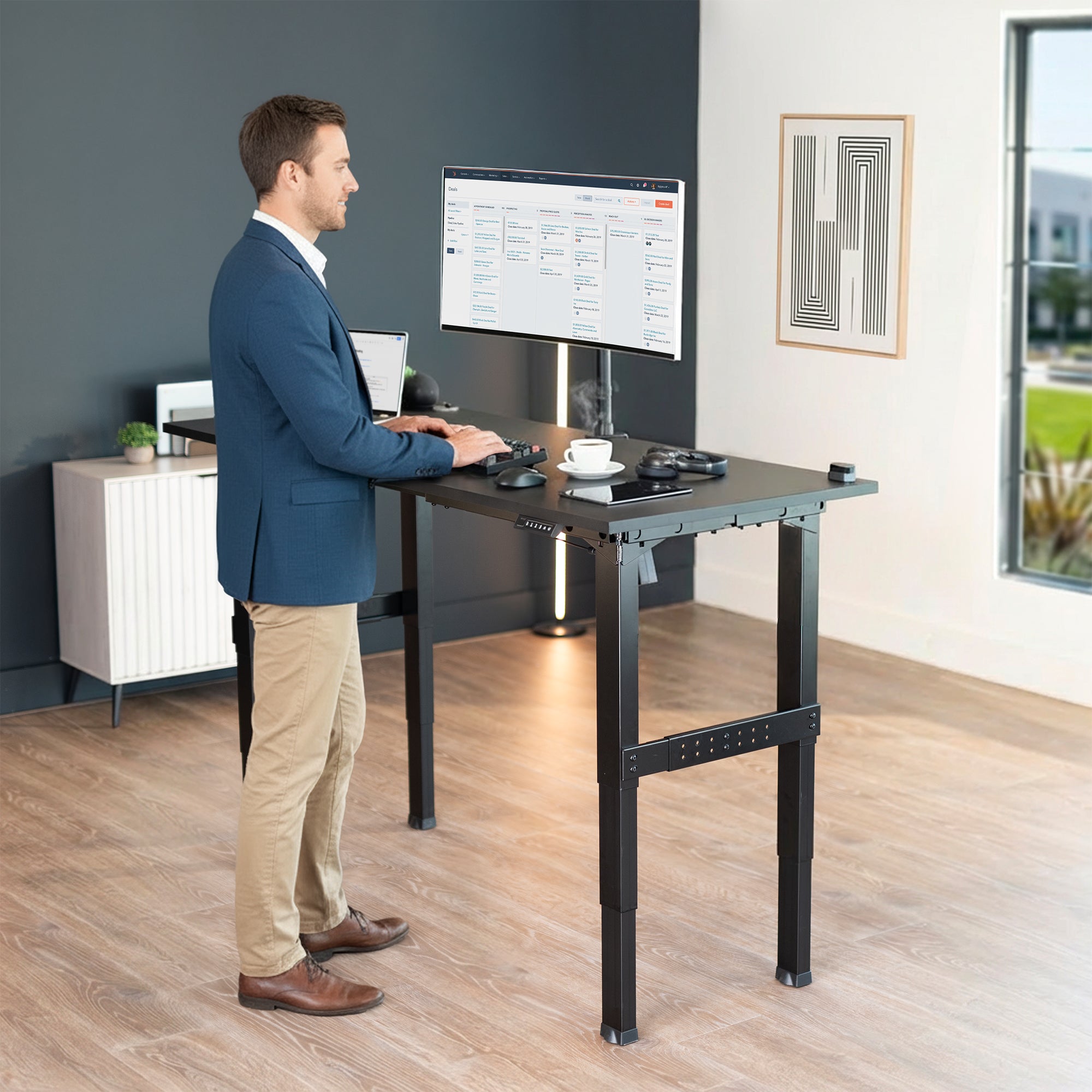 Premium Electric 4-Leg Dual Motor Desk Frame