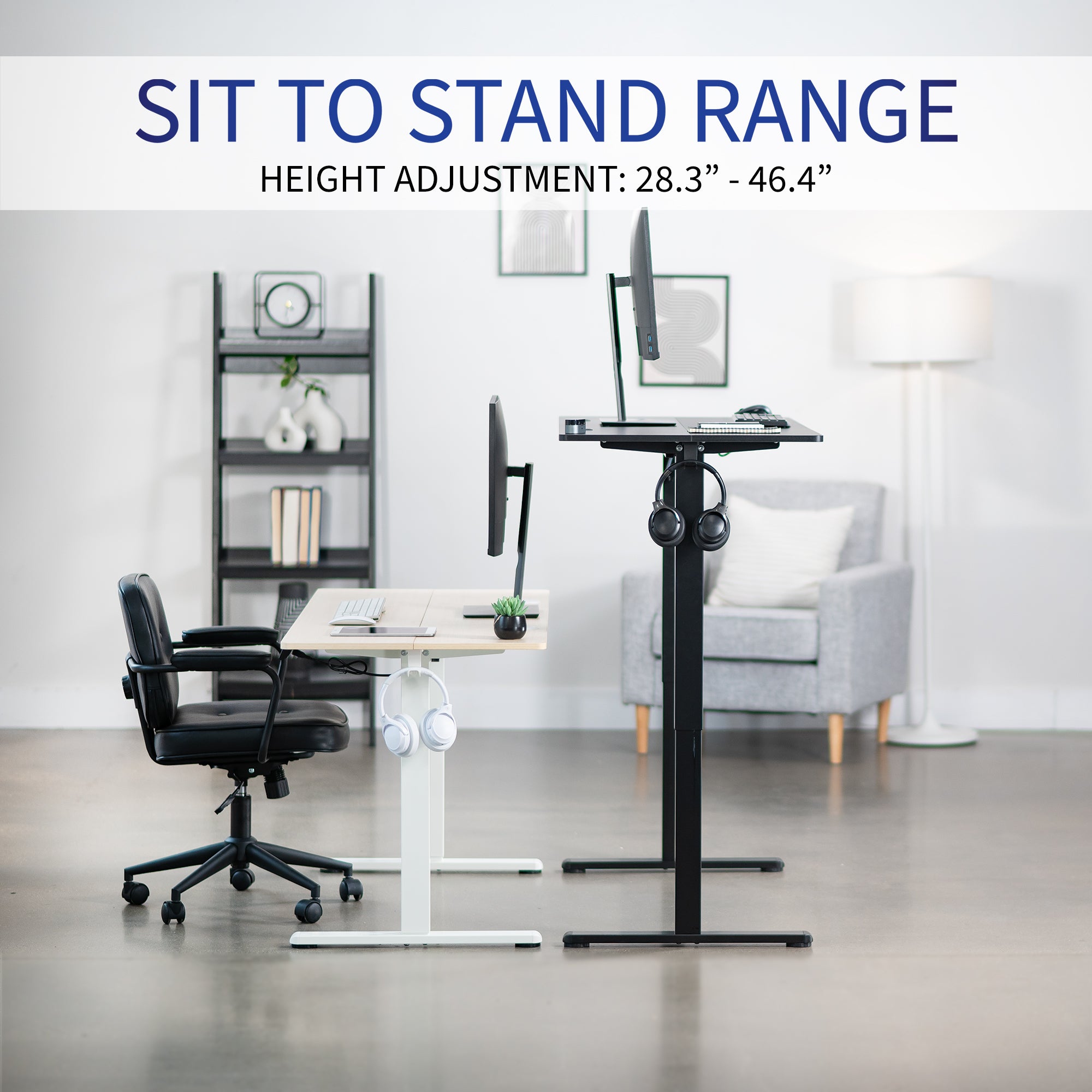 55" x 24" Electric Sit Stand Desk, Height Adjustable Workstation