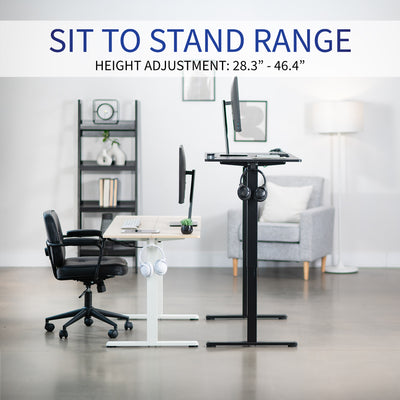 55" x 24" Electric Sit Stand Desk, Height Adjustable Workstation