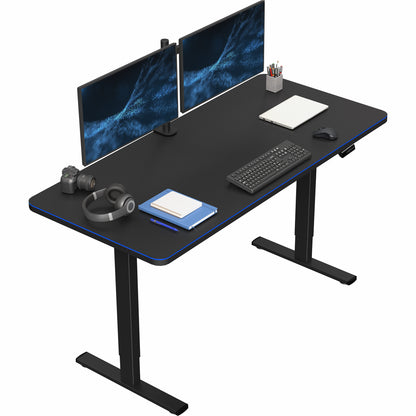 60 x 30 in Standing Desk with Full-Size RGB Mouse Pad