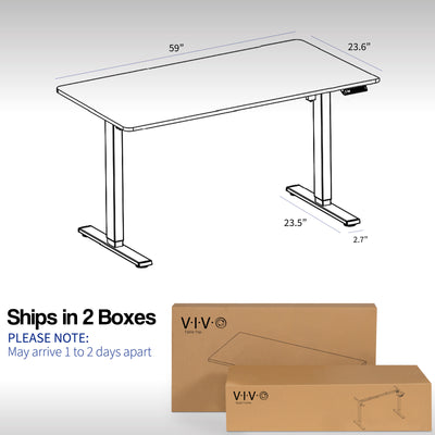 Standing height adjustable electric desk from VIVO.