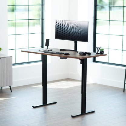Single Motor Electric Desk with Push Button Memory Controller