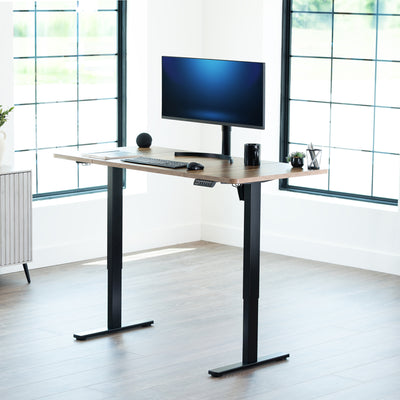 Single Motor Electric Desk with Push Button Memory Controller