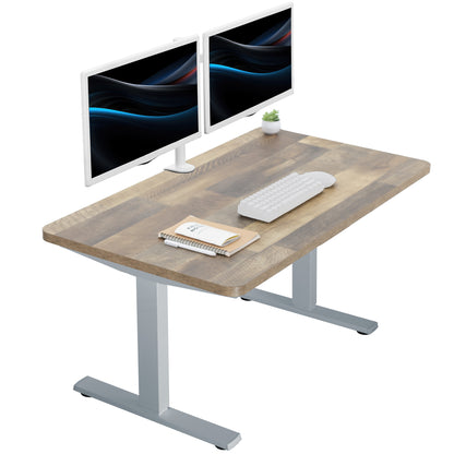 Sturdy ergonomic sit or stand active desk workstation with adjustable height using smart control panel.