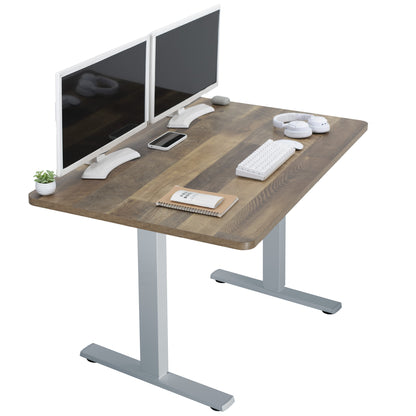 Sturdy ergonomic sit or stand active desk workstation with adjustable height using smart control panel.