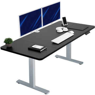 Single Motor Electric Desk with Push Button Memory Controller