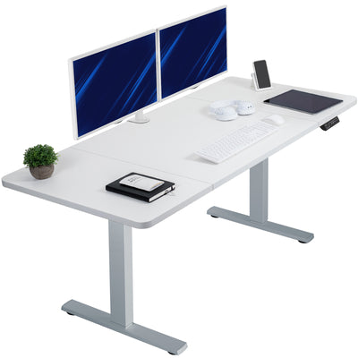 Single Motor Electric Desk with Push Button Memory Controller