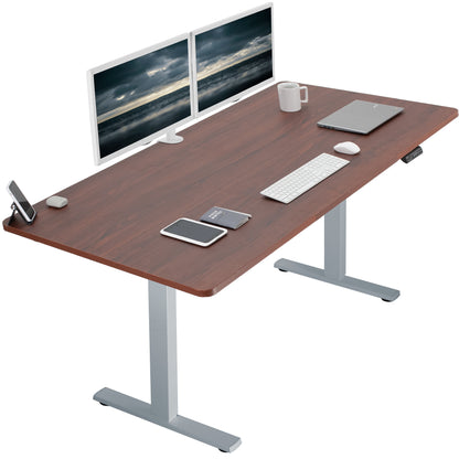 Large sturdy sit or stand active workstation with adjustable height using smart control panel.