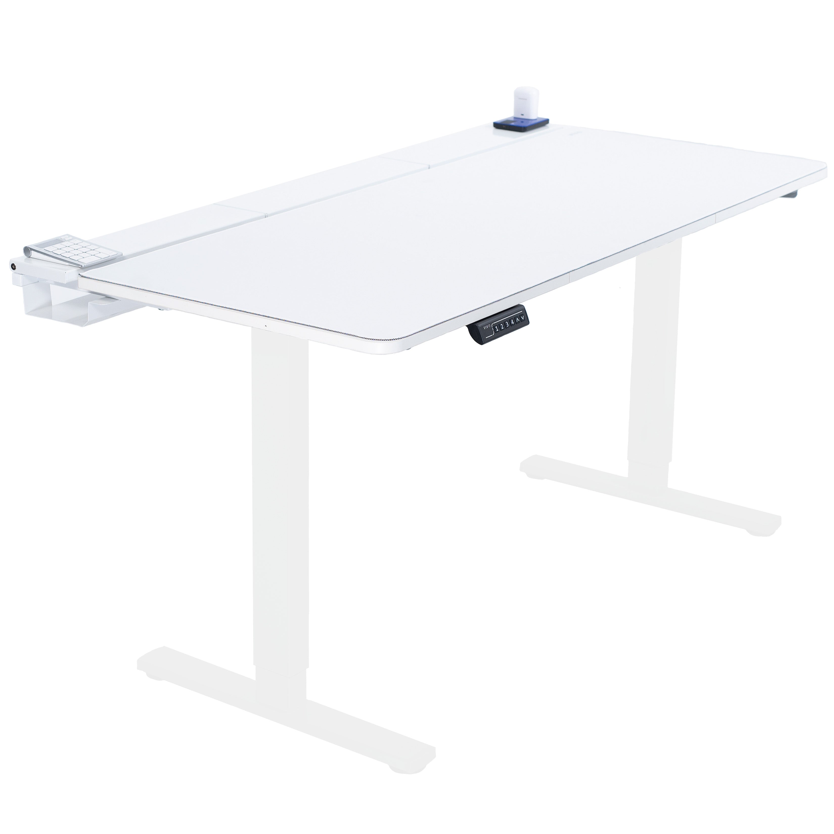 Height Adjustable Desk with Built-In Concealed Cable Trays, Complete Active Standing Workstation