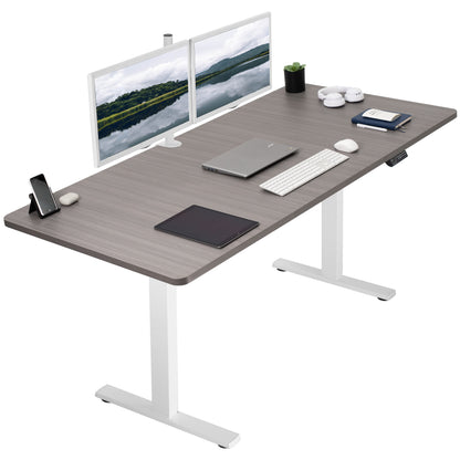 Large sturdy sit or stand active workstation with adjustable height using smart control panel.