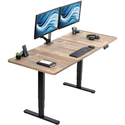 Large sturdy dry erase whiteboard top sit or stand active workstation with adjustable height using a memory control panel.