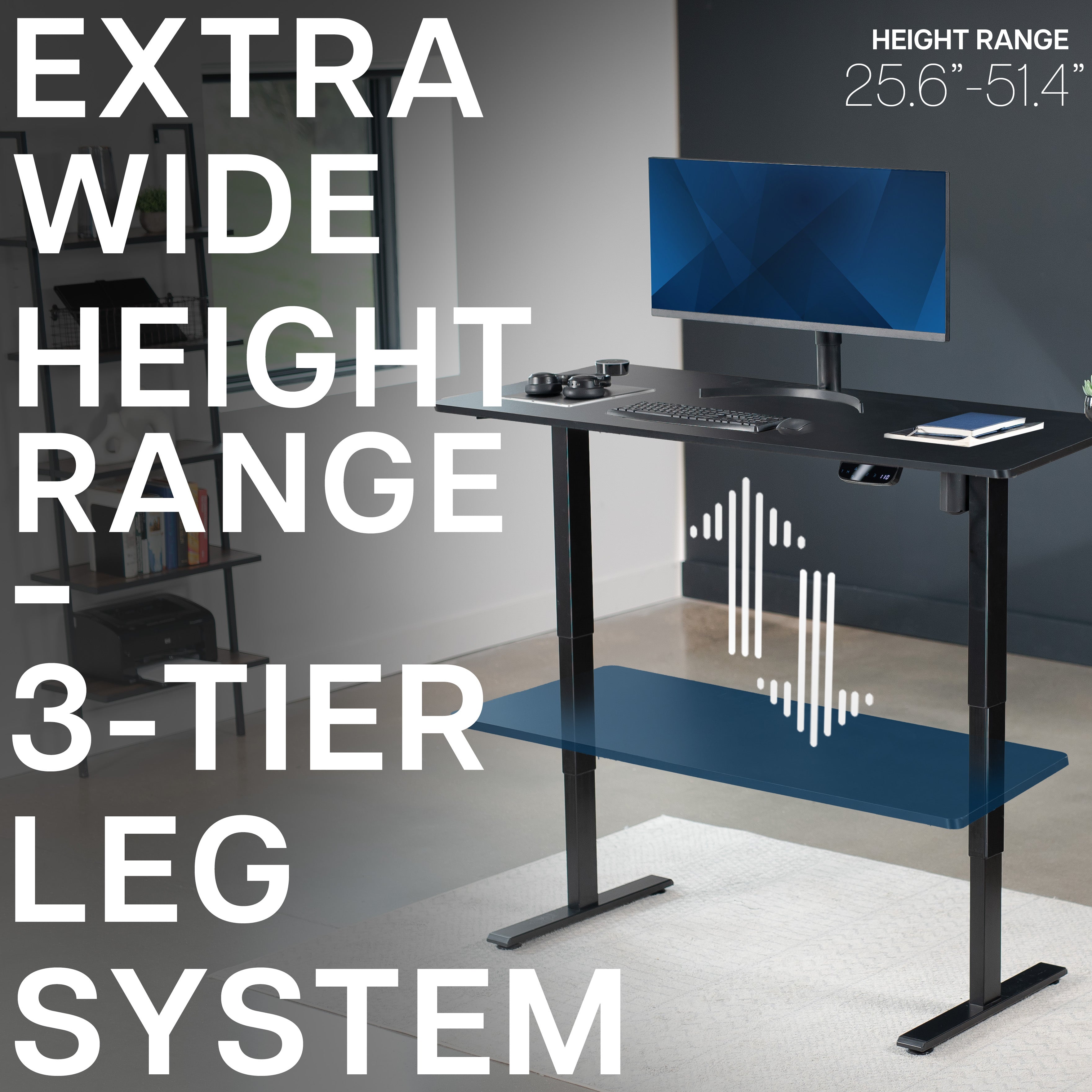 Electric 60” x 24” Stand Up Desk Workstation