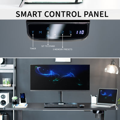 Electric 60” x 24” Stand Up Desk Workstation with Memory Control Panel