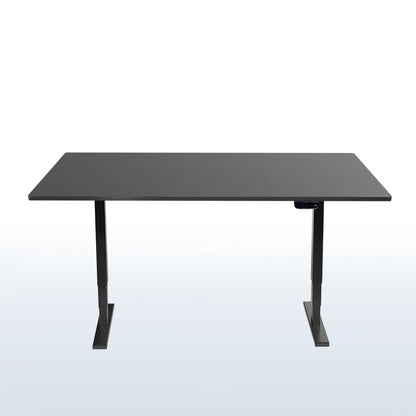 Heavy-duty electric height adjustable desktop workstation for active sit or stand efficient workspace.