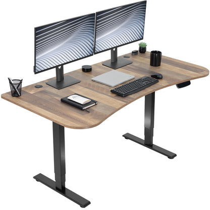 Ergonomic sit or stand active workstation with adjustable height using touch screen control panel.