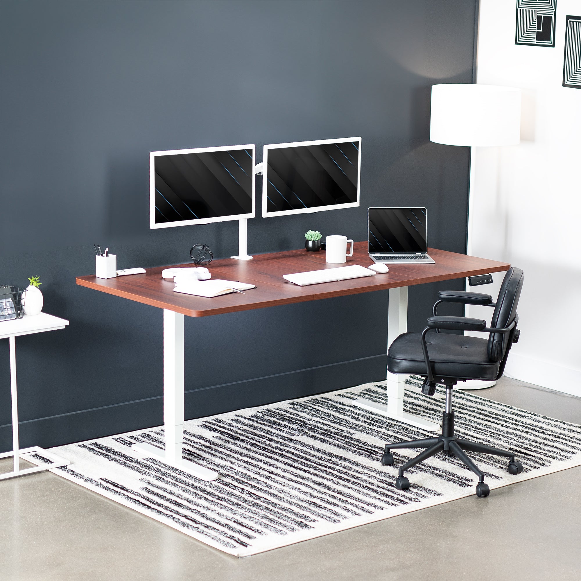 71" x 36" Electric Desk provides a convenient sit and stand workstation for the home or office.