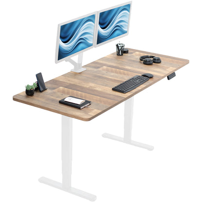 Large sturdy dry erase whiteboard top sit or stand active workstation with adjustable height using a memory control panel.