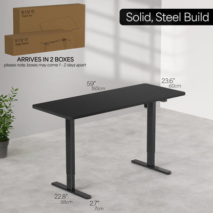 Heavy-duty electric height adjustable desktop workstation dimensions. Desk parts ship in two separate boxes and may arrive on separate days.