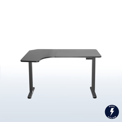 Dual motors designed to swiftly adjust the height of the desktop with built-in collision detection.