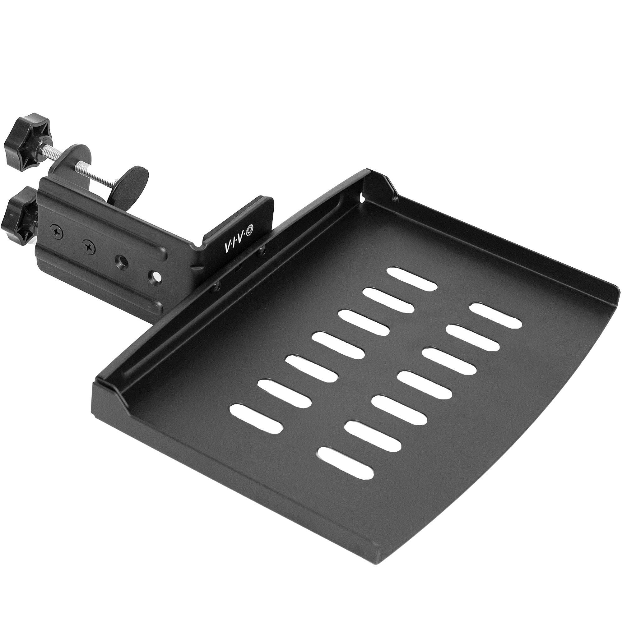 Space saving clamp on storage tray from VIVO.