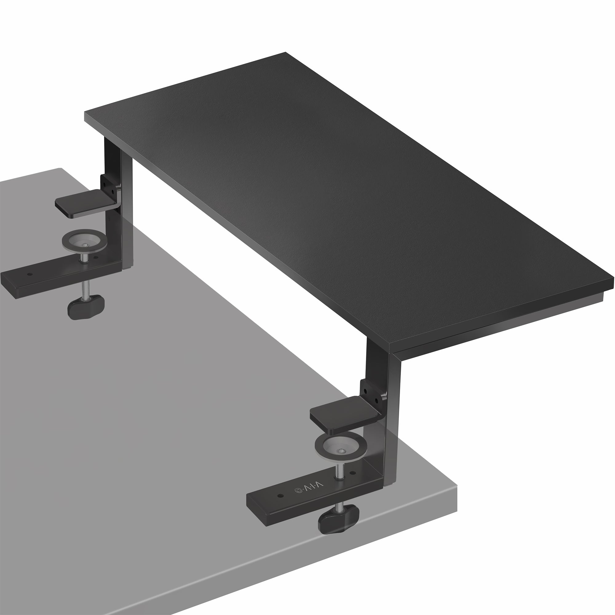 Clamp-on Desk Extension Shelf for Gaming Devices, Ergonomic Computer Monitor and Laptop Riser, Printer Stand, Versatile with Freestanding Feet